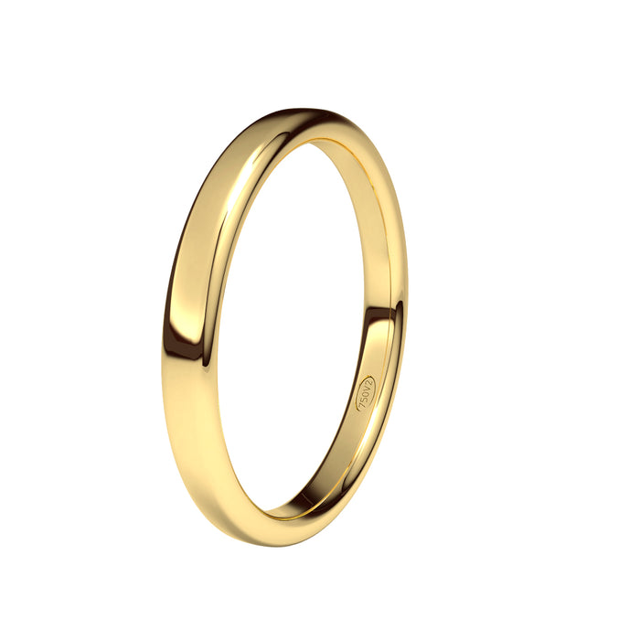 Alianza-boda-oro-amarillo-brillo-oval-2.5mm - Ref J-AOV25B