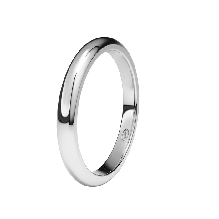 Alianza-boda-media-caña-oro-blanco-brillo-2.5mm - Ref J-BMC25B