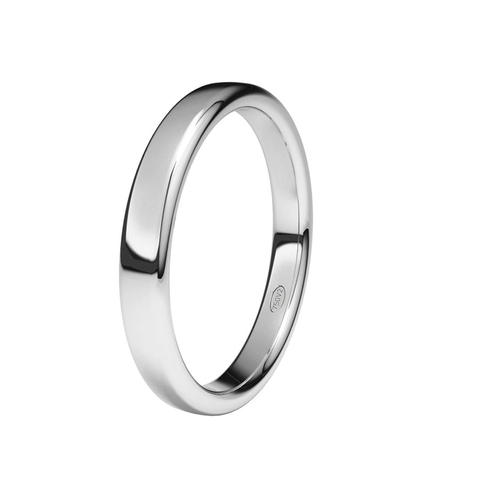 Alianza-boda-oro-blanco-brillo-oval-3mm - Ref J-BOV30B