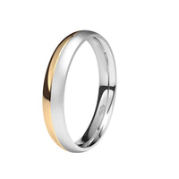 Alianza-boda-bicolor-oro-rosa-brillo-oro-blanco-satinado-3.5mm - Ref J-RBBI35BM