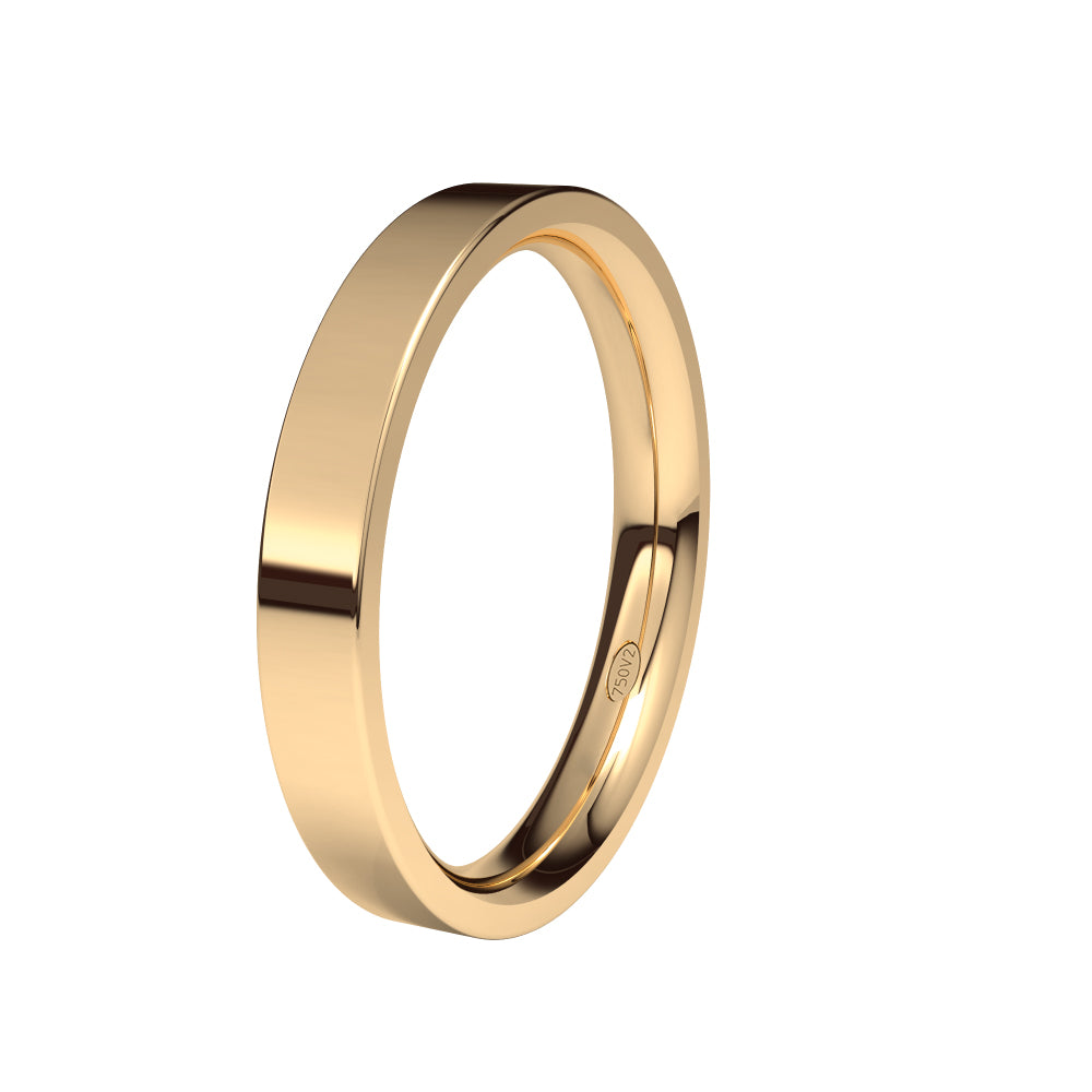 Alianza-boda-oro-rosa-brillo-formad-3mm - Ref J-RFD30B