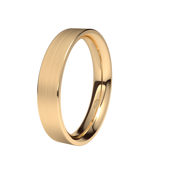 Alianza-boda-oro-rosa-satinado-formad-4mm - Ref J-RFD40M