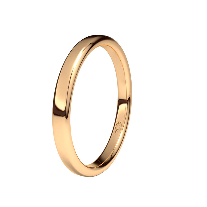 Alianza-boda-oro-rosa-brillo-oval-3mm - Ref J-ROV30B