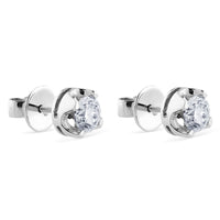 Pendientes de diamantes en oro blanco con 4 garras de 1,34 quilates