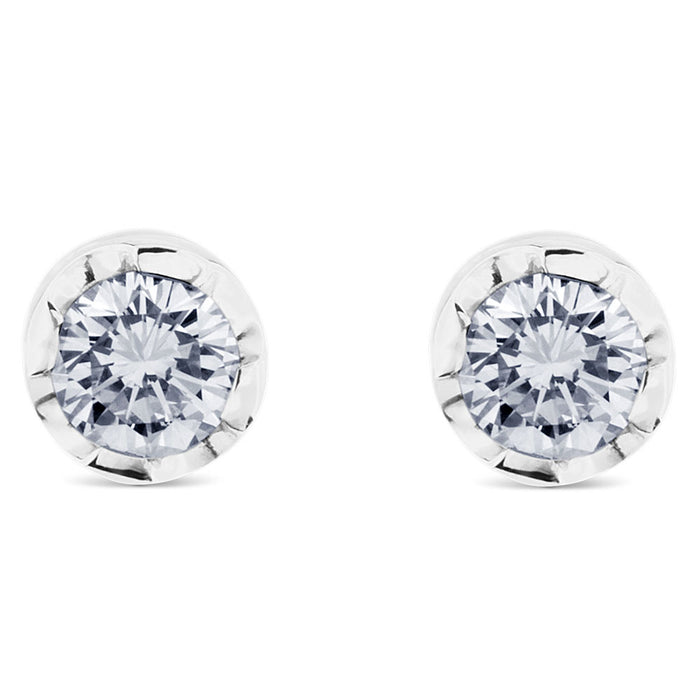 Pendientes-oro-blanco-diamantes - Ref J3823PB