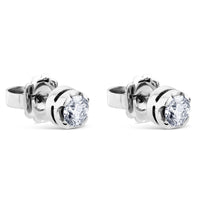 Pendientes de diamantes en oro blanco con 4 garras de 1,14 quilates