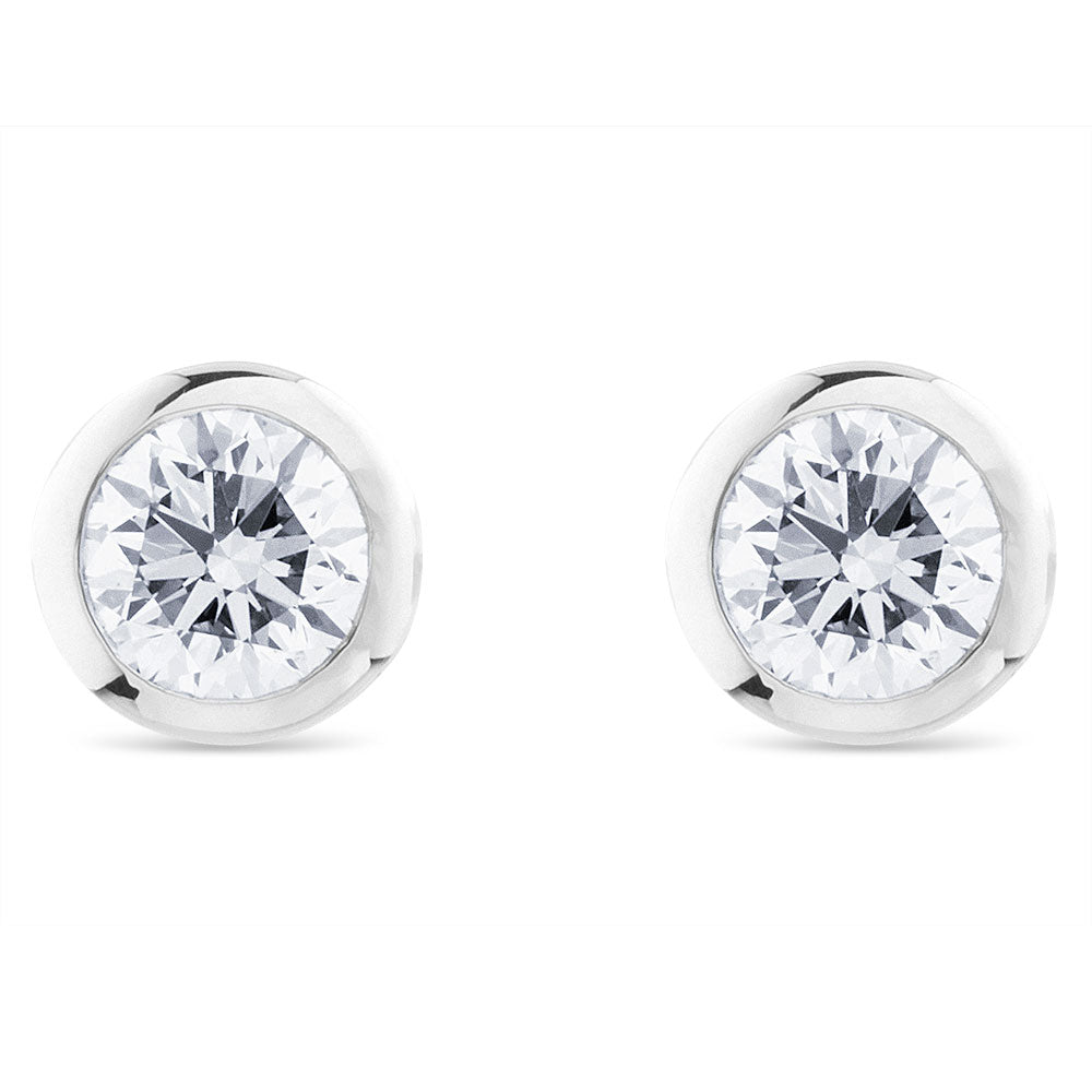 Pendientes-oro-blanco-chaton-diamantes- Ref J3881PB