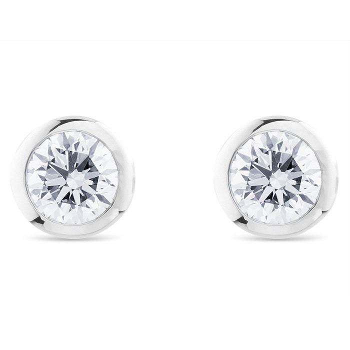 Pendientes-oro-blanco-chaton-diamantes- Ref J3881PB