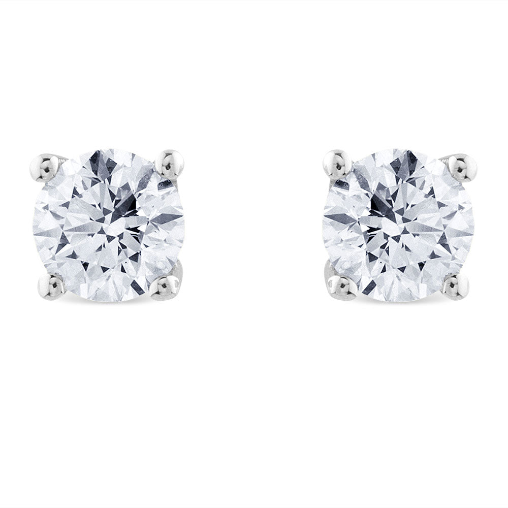 Pendientes-oro-blanco-diamantes - Ref J3883PB