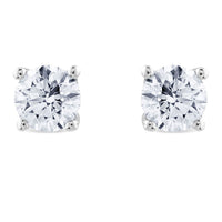 Pendientes-oro-blanco-diamantes - Ref J3883PB