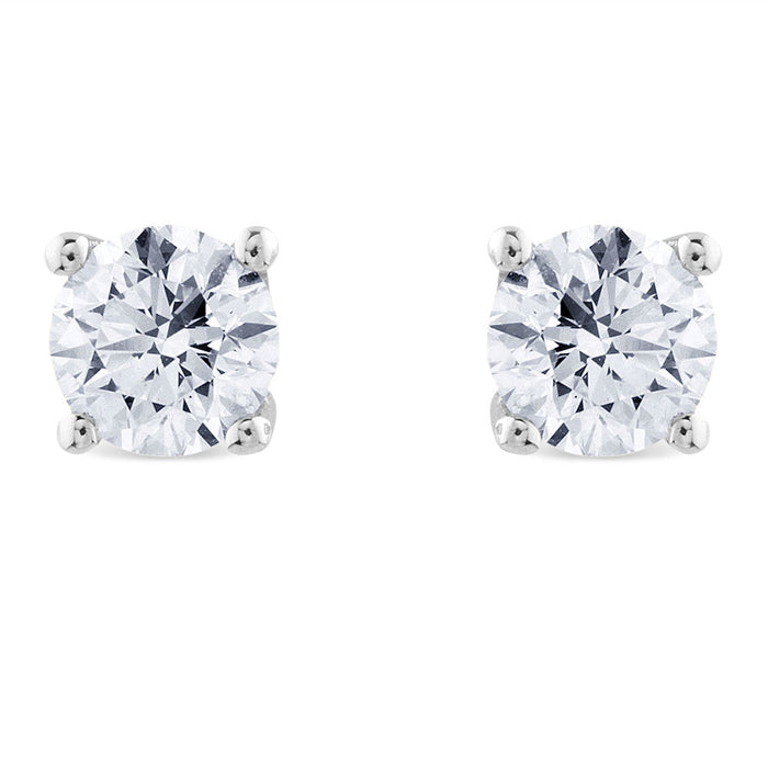 Pendientes-oro-blanco-diamantes - Ref J3883PB