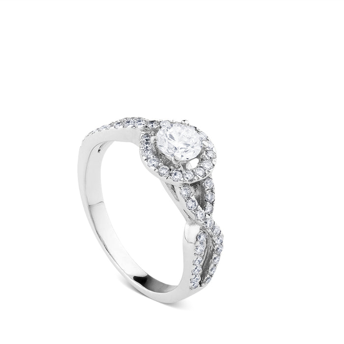 Anillo-compromiso-solitario-oro-blanco-diamantes |Ref J5013SB|Chocrón Joyeros
