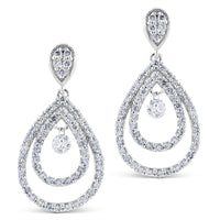 Pendientes-oro-blanco-diamantes - Ref J4108PB
