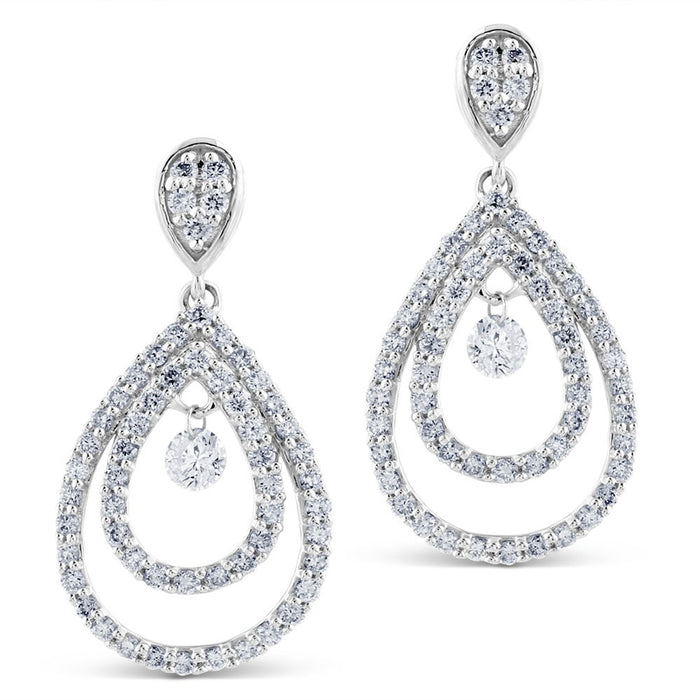 Pendientes-oro-blanco-diamantes - Ref J4108PB