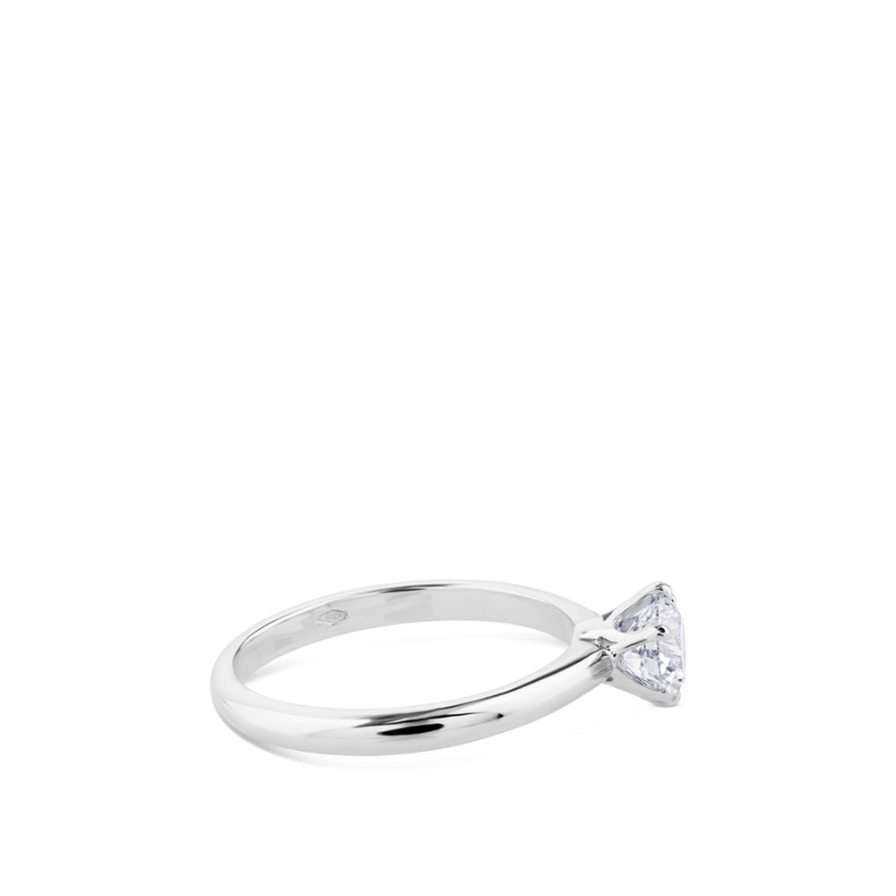 Solitario de oro blanco 0,76 quilates engastado en 6 garras