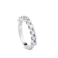 Anillo media alianza oro blanco con 9 brillantes |Chocrón Joyeros_J4244SB
