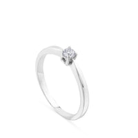 Solitario oro blanco 4 garras|Chocrón Joyeros