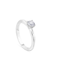 Solitario oro blanco 0,35 quilates 4 garras|Chocrón Joyeros
