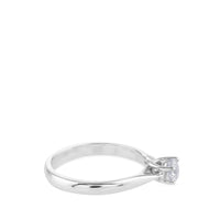 Solitario "Olivia" de oro blanco de 0,35 quilates engastado en 4 garras