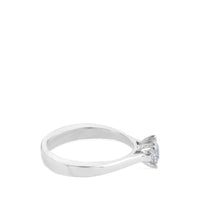 Solitario "Julieta" de oro blanco con diamante talla brillante de 0.33 quilates