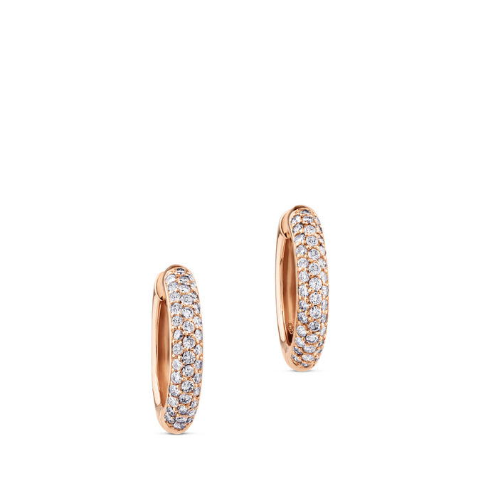 Pendientes-aros-oro-rosa-diamantes - Ref J4785PB
