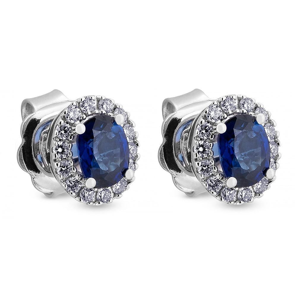 Pendientes-oro-blanco-zafiros-orla-diamantes - Chocrón Joyeros