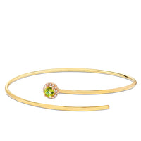pulsera muelle oro rosa con peridoto_chocron joyeros