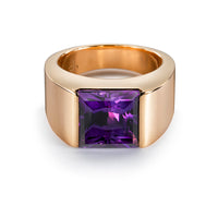 Sortija-oro-rosa-cuarzo-amatista-embutido - Ref J4970SO
