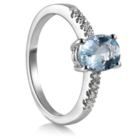 Sortija-oro-blanco-aguamarina-diamantes - Ref J4834SB