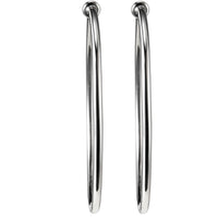 Aros grandes de oro blanco 4cm
