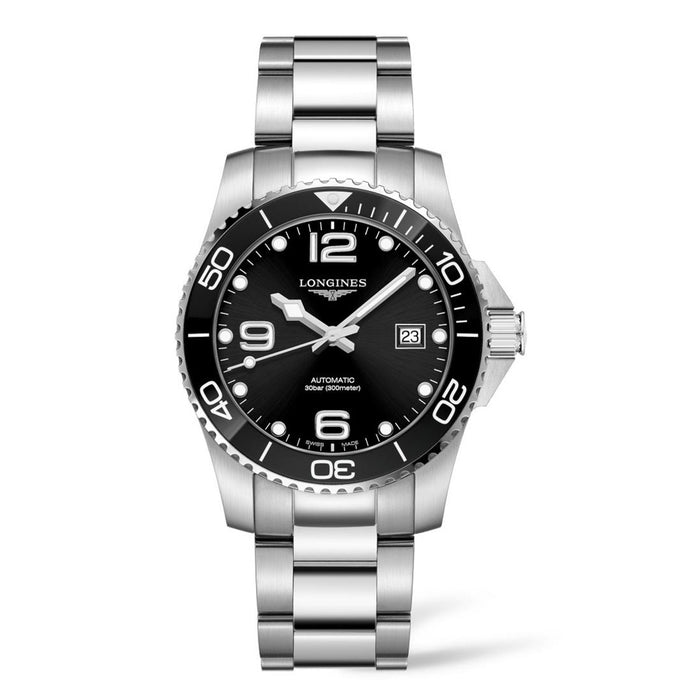 reloj hombre Longines Hydroconquest 41mm esfera negra acero - Chocrón Joyeros- L37814566