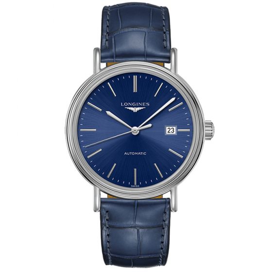 Longines Présence azul con correa de piel azul - L49224922