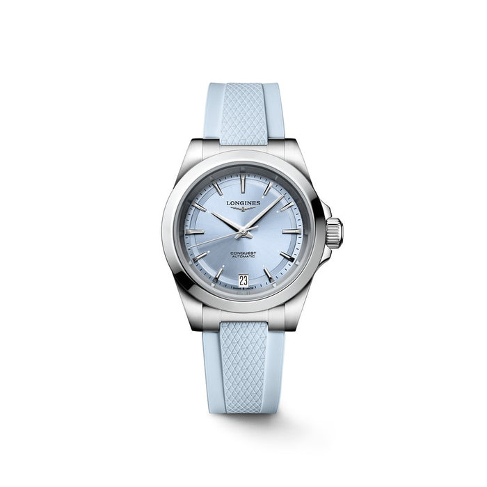 Longines Conquest esfera azul correa 34mm