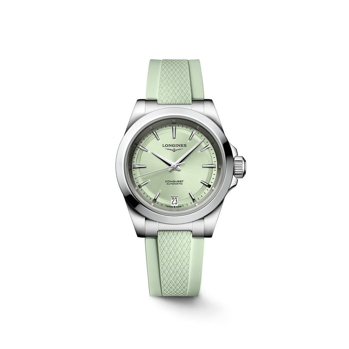 Longines Conquest esfera verde correa 34mm