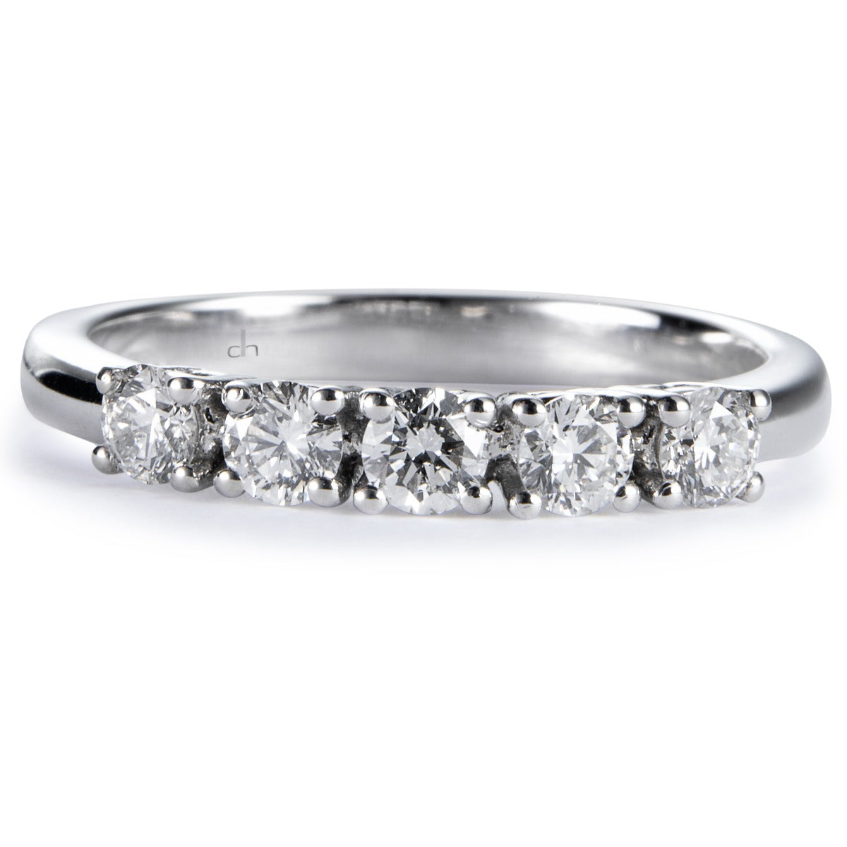 media-alianza-oro-blanco-5-diamantes-garra- Ref j5464sb Chocrón Joyeros