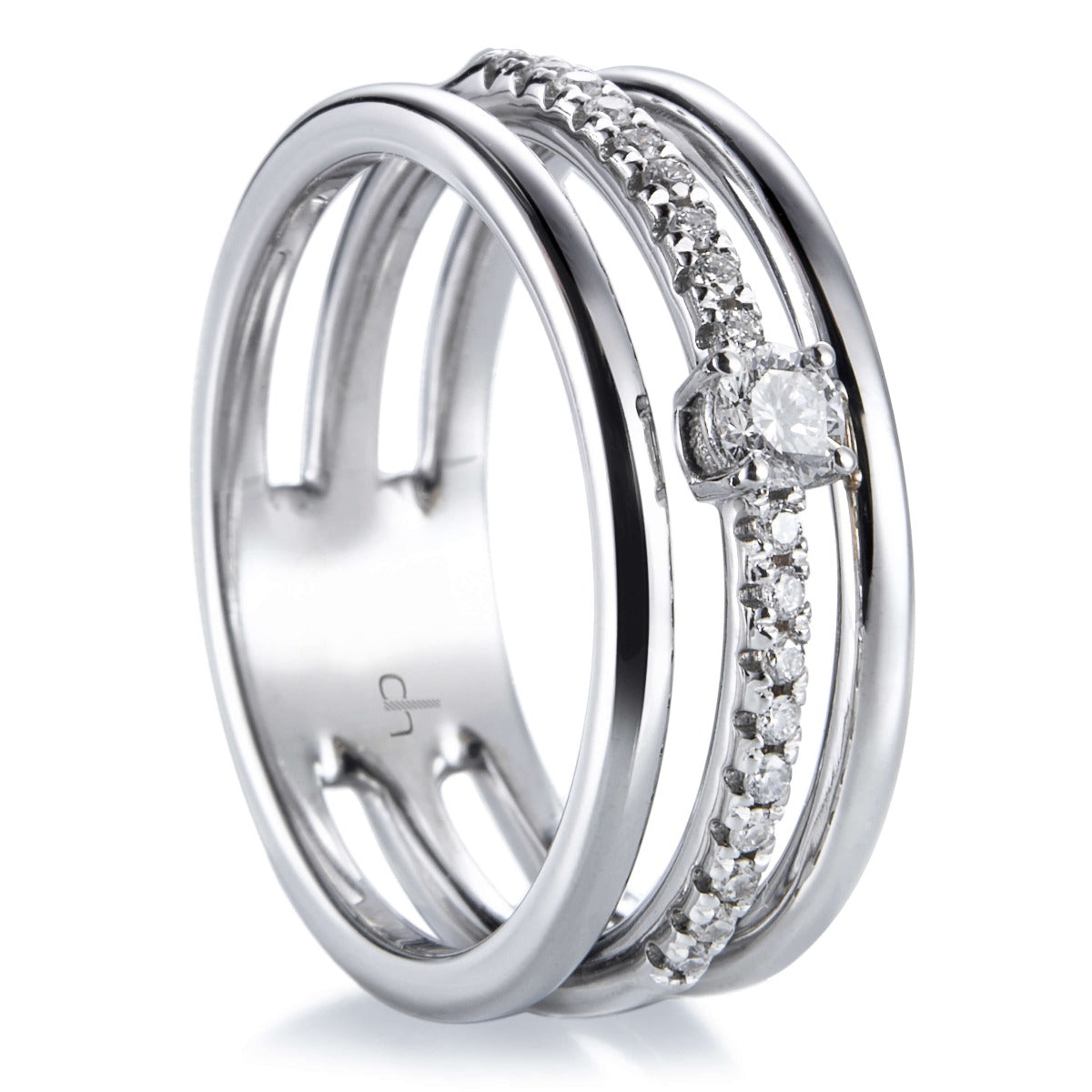 Media_alianza_triple_oro_blanco_diamantes_brillante_ Ref J5681SB_Chocrón Joyeros