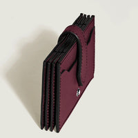 Montblanc Sartorial Portatarjetas para 5 tarjetas con cierre Burdeos
