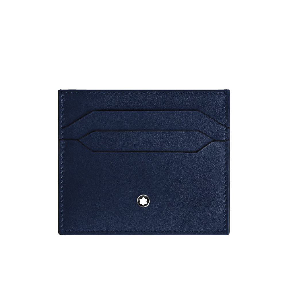 Montblanc Tarjetero para 6 Tarjetas de Piel Meisterstück azul