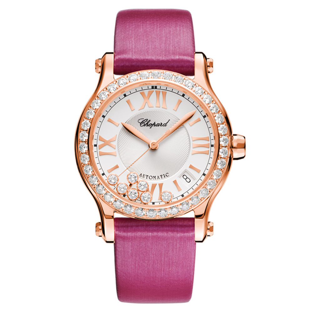 Happy Sport 36 mm Automatic Oro Rosa y Diamantes