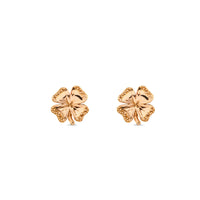 Pendientes "Clover" pequeños de oro rosa