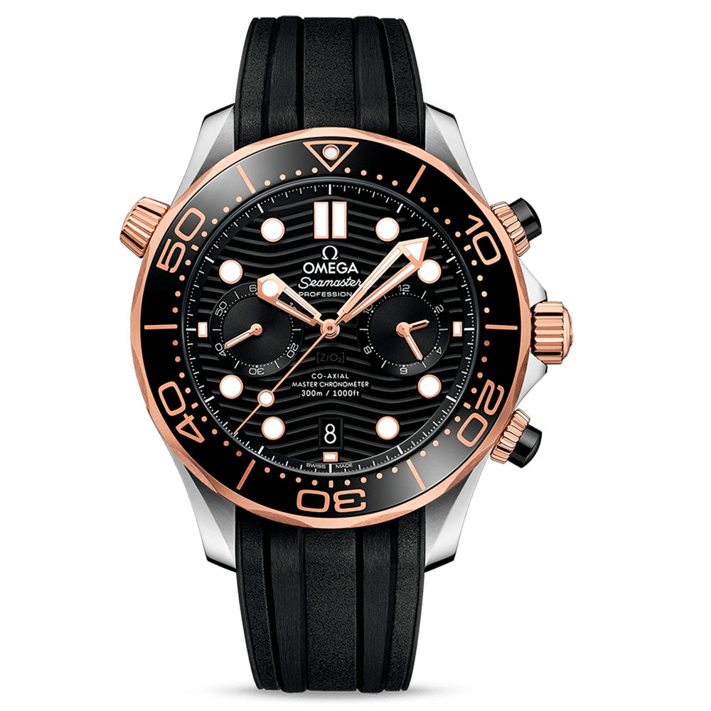 Omega Seamaster Diver 300m cronógrafo acero y oro Sedna