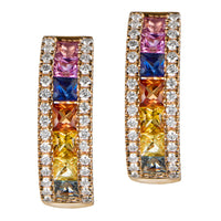 Pendientes-carrousel-oro-rosa-zafiros-colores-diamantes- Ref J5434SB_Chocrón Joyeros