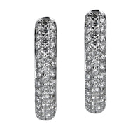 Pendientes-aro-oro-blanco-diamantes - Ref J4786PB