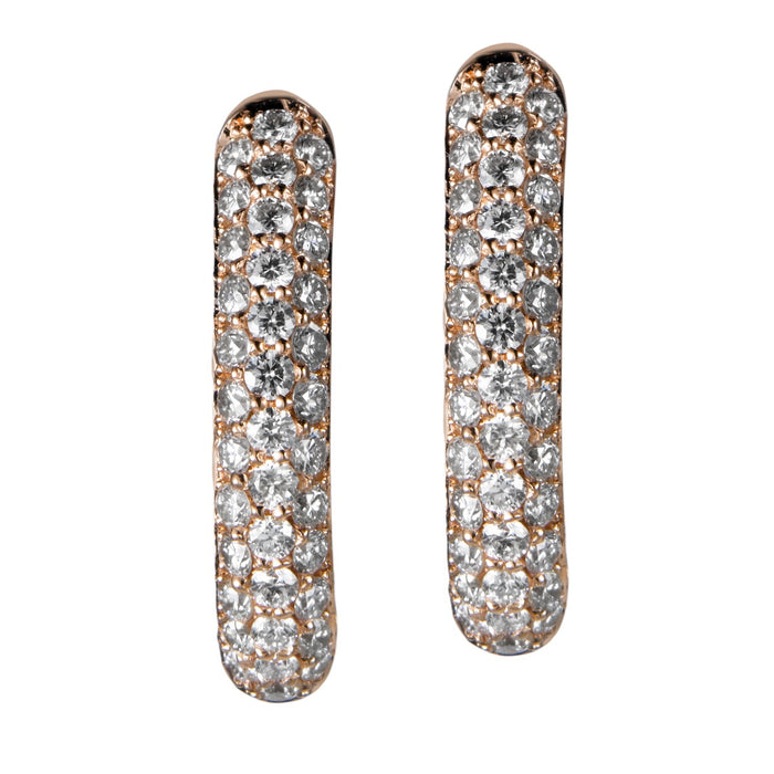 Pendientes-aros-oro-rosa-diamantes - Ref J4787PB