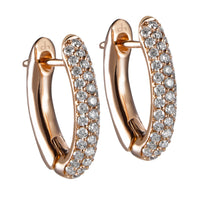 Pendientes-aros-oro-rosa-diamantes - Ref J4787PB