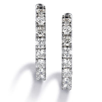 Pendientes-aros-pequeños-oro-blanco-diamantes - Ref J5056PB_Chocrón Joyeros