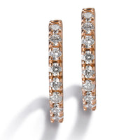 Pendientes-aros-pequeños-oro-rosa-diamantes - Ref J5058PB_Chocrón Joyeros
