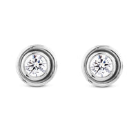 Pendientes-chaton-oro-blanco-diamantes - Ref J3043TB