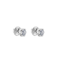 Pendientes-pequeños-oro-blanco-diamantes - Ref J4368TB