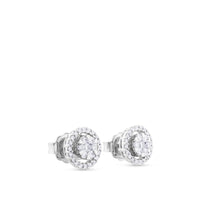 Pendientes largos de oro blanco desmontables con lágrima de pavé de diamantes